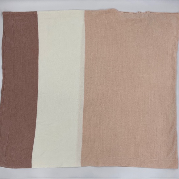 Barefoot Dreams CozyChic Ultra Lite Knit Sunset Poncho Pale Pink One Size Plus - Picture 15 of 16